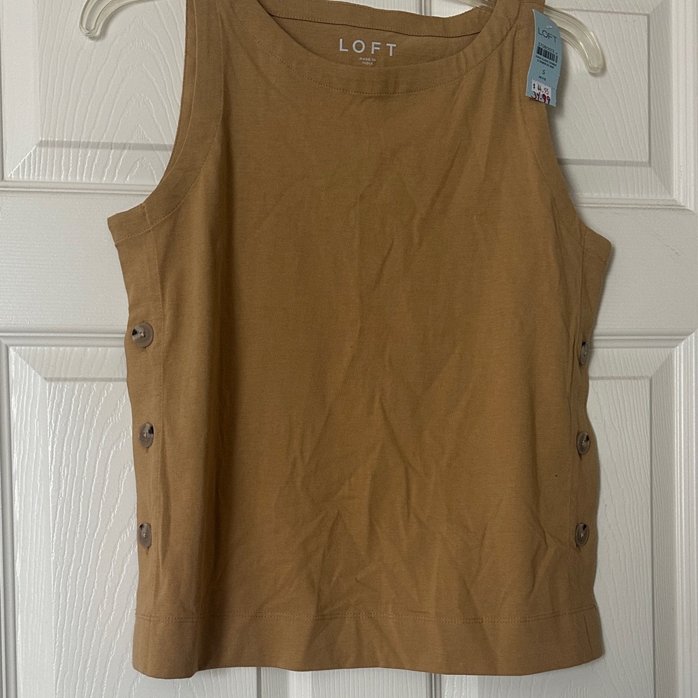 LOFT Women's Brown Sleeveless Tank Top